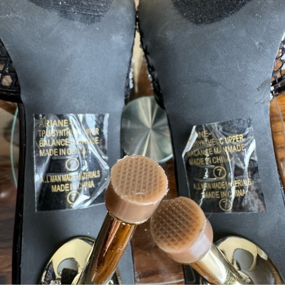 Chase and Chloe Ariane Rhinestone Mesh Sandal - black - 7 - Picture 14 of 15